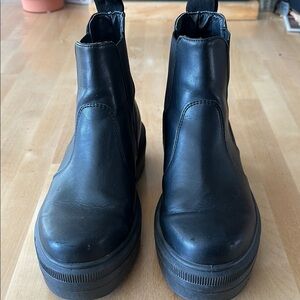 Black Leather Ankle Boots